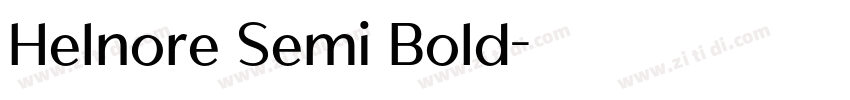 Helnore Semi Bold字体转换
